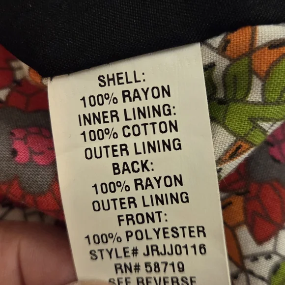 CHOICES Boho Artsy Abstract Cotton Embroidered Open Front Cardigan Women's SZ XL - Picture 14 of 14